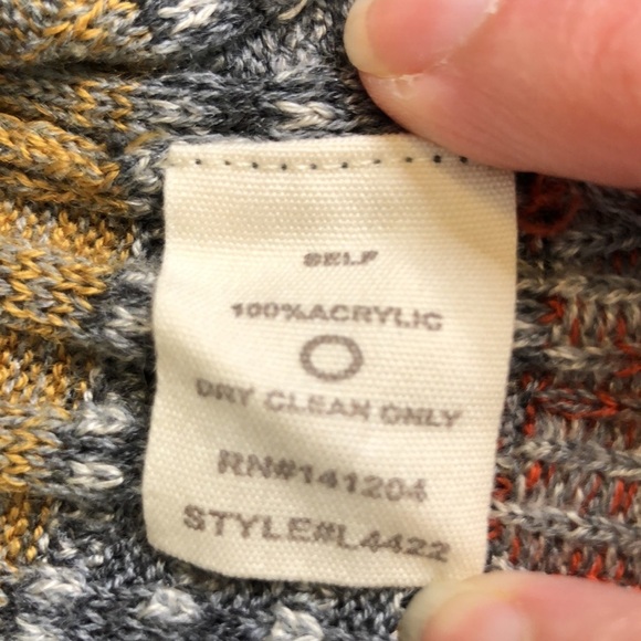 Hem & Thread Long Sleeve Crewneck Striped Stretch Mini Dress Size L - Picture 9 of 10